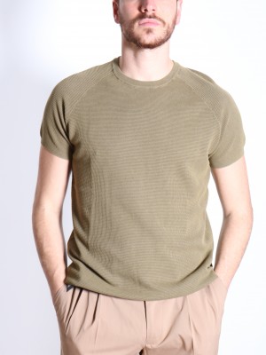 Aspesi T-Shirt Maglia Punto Wafer Verde